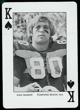 Dan Nugent 1972 Auburn Playing Cards football card