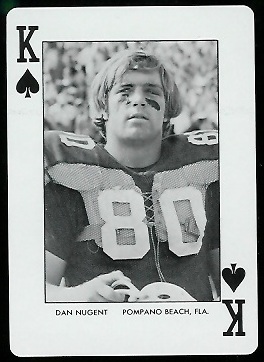Dan Nugent 1972 Auburn Playing Cards football card Dan Nugent 1972 Auburn Playing Cards football card