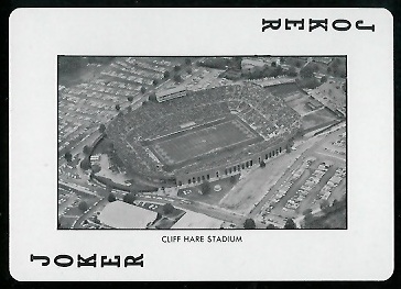 Cliff Hare Stadium 1972 Auburn Playing Cards football card