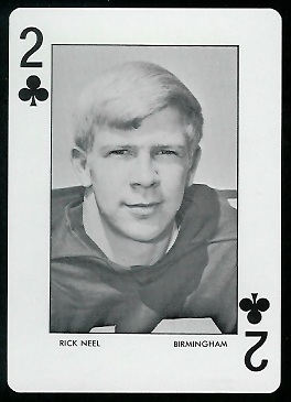 Rick Neel 1972 Auburn Playing Cards football card