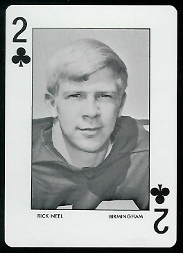 Rick Neel 1972 Auburn Playing Cards football card