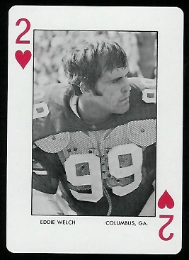 Eddie Welch 1972 Auburn Playing Cards football card