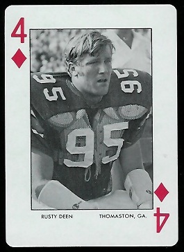 Rusty Deen 1972 Auburn Playing Cards football card