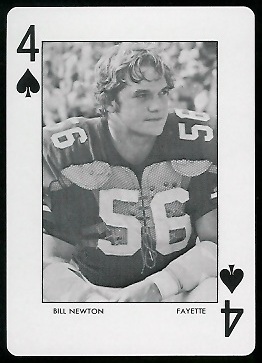 Bill Newton 1972 Auburn Playing Cards football card