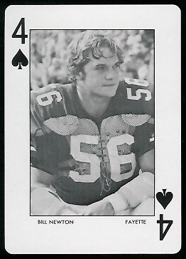 Bill Newton 1972 Auburn Playing Cards football card Bill Newton 1972 Auburn Playing Cards football card