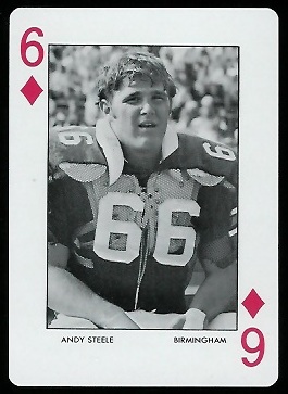 Andy Steele 1972 Auburn Playing Cards football card