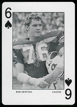 Bob Newton 1972 Auburn Playing Cards football card