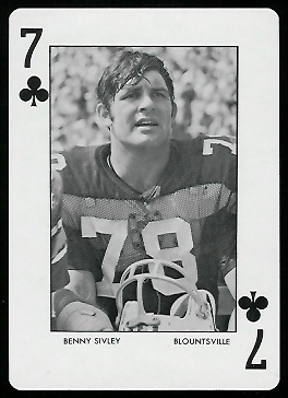 Benny Sivley 1972 Auburn Playing Cards football card