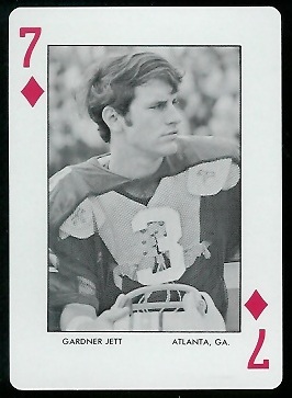 Gardner Jett 1972 Auburn Playing Cards football card