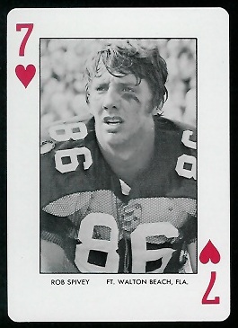 Rob Spivey 1972 Auburn Playing Cards football card