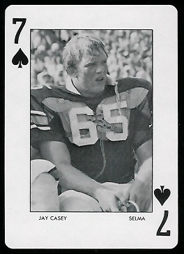 Jay Casey 1972 Auburn Playing Cards football card