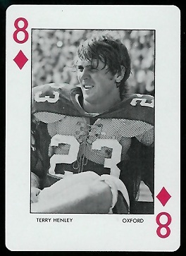 Terry Henley 1972 Auburn Playing Cards football card