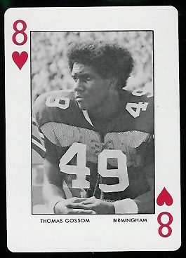 Thomas Gossom 1972 Auburn Playing Cards football card