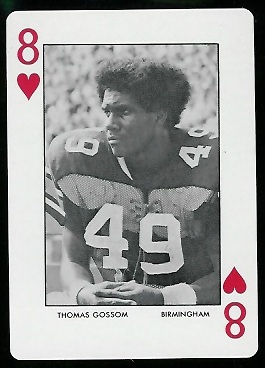 Thomas Gossom 1972 Auburn Playing Cards football card Thomas Gossom 1972 Auburn Playing Cards football card