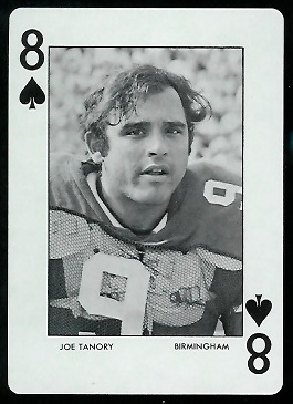 Joe Tanory 1972 Auburn Playing Cards football card