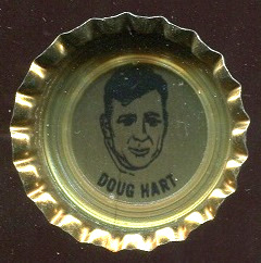 Doug Hart 1972 Coke Caps Packers football card Doug Hart 1972 Coke Caps Packers football card