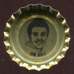 Jim Hill 1972 Coke Caps Packers football card Jim Hill 1972 Coke Caps Packers football card