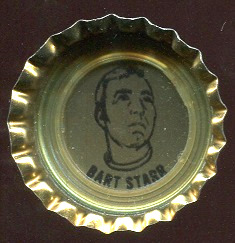 Bart Starr 1972 Coke Caps Packers football card