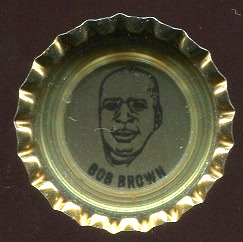 Bob Brown 1972 Coke Caps Packers football card