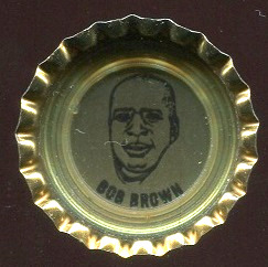 Bob Brown 1972 Coke Caps Packers football card Bob Brown 1972 Coke Caps Packers football card