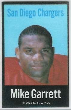 Mike Garrett 1972 NFLPA Iron Ons football card