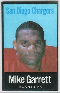 Mike Garrett 1972 NFLPA Iron Ons football card Mike Garrett 1972 NFLPA Iron Ons football card