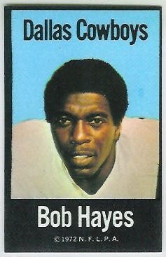 Bob Hayes 1972 NFLPA Iron Ons football card