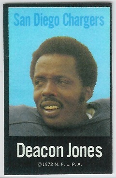 Deacon Jones 1972 NFLPA Iron Ons football card Deacon Jones 1972 NFLPA Iron Ons football card