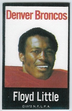 Floyd Little 1972 NFLPA Iron Ons football card Floyd Little 1972 NFLPA Iron Ons football card