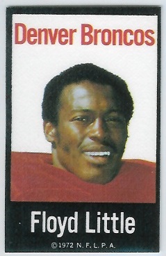 Floyd Little 1972 NFLPA Iron Ons football card