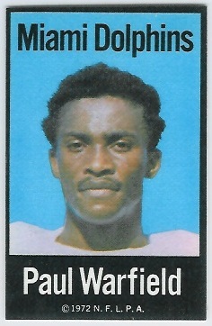 Paul Warfield 1972 NFLPA Iron Ons football card Paul Warfield 1972 NFLPA Iron Ons football card