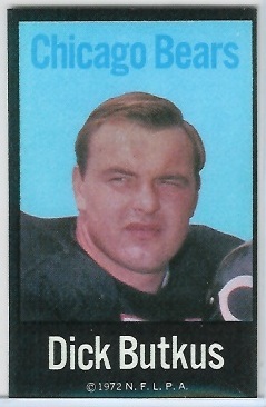 Dick Butkus 1972 NFLPA Iron Ons football card