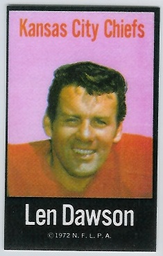 Len Dawson 1972 NFLPA Iron Ons football card