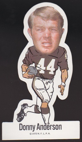 Donny Anderson 1972 NFLPA Vinyl Stickers football card