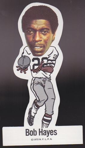 Bob Hayes 1972 NFLPA Vinyl Stickers football card