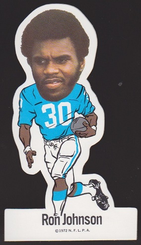 Ron Johnson 1972 NFLPA Vinyl Stickers football card