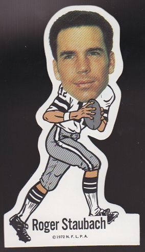 Roger Staubach 1972 NFLPA Vinyl Stickers football card