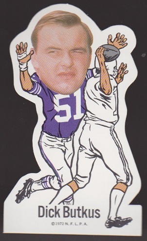 1972 NFLPA Vinyl Stickers #6cor: Dick Butkus