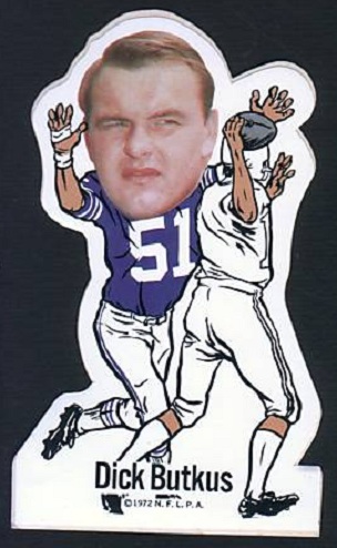 Dick Butkus 1972 NFLPA Vinyl Stickers football card