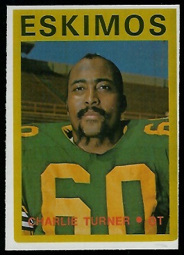 Charlie Turner 1972 O-Pee-Chee CFL football card