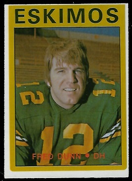 Fred Dunn 1972 O-Pee-Chee CFL football card