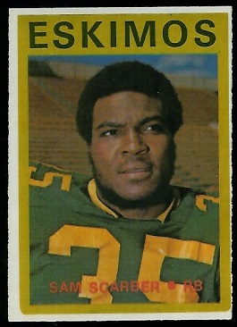 Sam Scarber 1972 O-Pee-Chee CFL football card