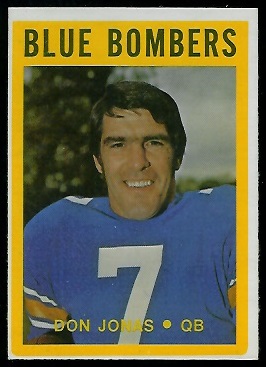 Don Jonas 1972 O-Pee-Chee CFL football card Don Jonas 1972 O-Pee-Chee CFL football card