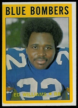 Ed Williams 1972 O-Pee-Chee CFL football card