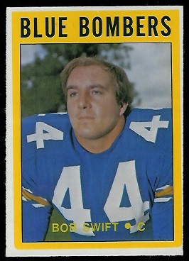 Bob Swift 1972 O-Pee-Chee CFL football card