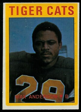 Max Anderson 1972 O-Pee-Chee CFL football card