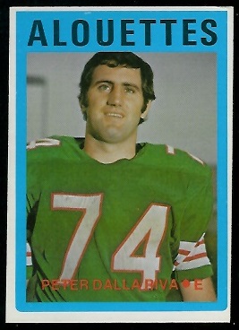 Peter Dalla Riva 1972 O-Pee-Chee CFL football card