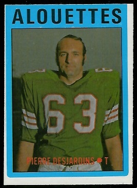 Pierre Desjardins 1972 O-Pee-Chee CFL football card