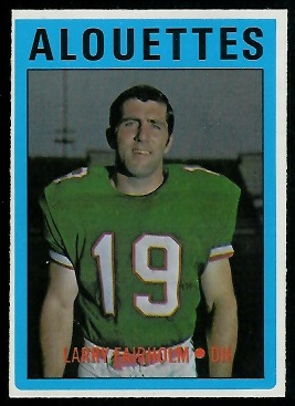 Larry Fairholm 1972 O-Pee-Chee CFL football card