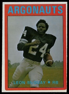 Leon McQuay 1972 O-Pee-Chee CFL football card